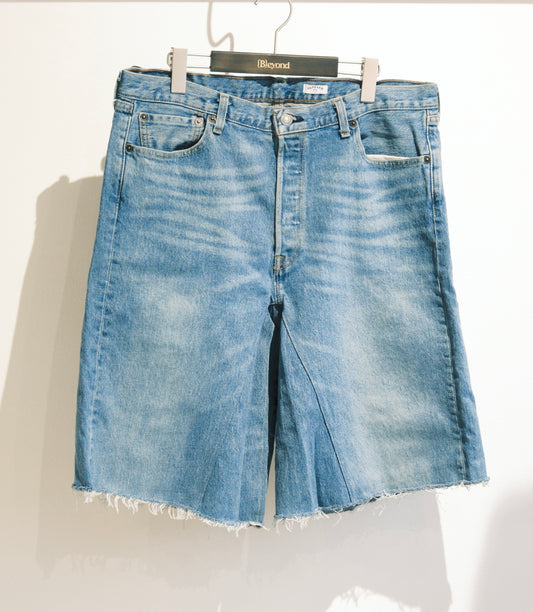 OLDPARK : GUSSET BAGGY SHORTS (BLUE、XLサイズ-1)