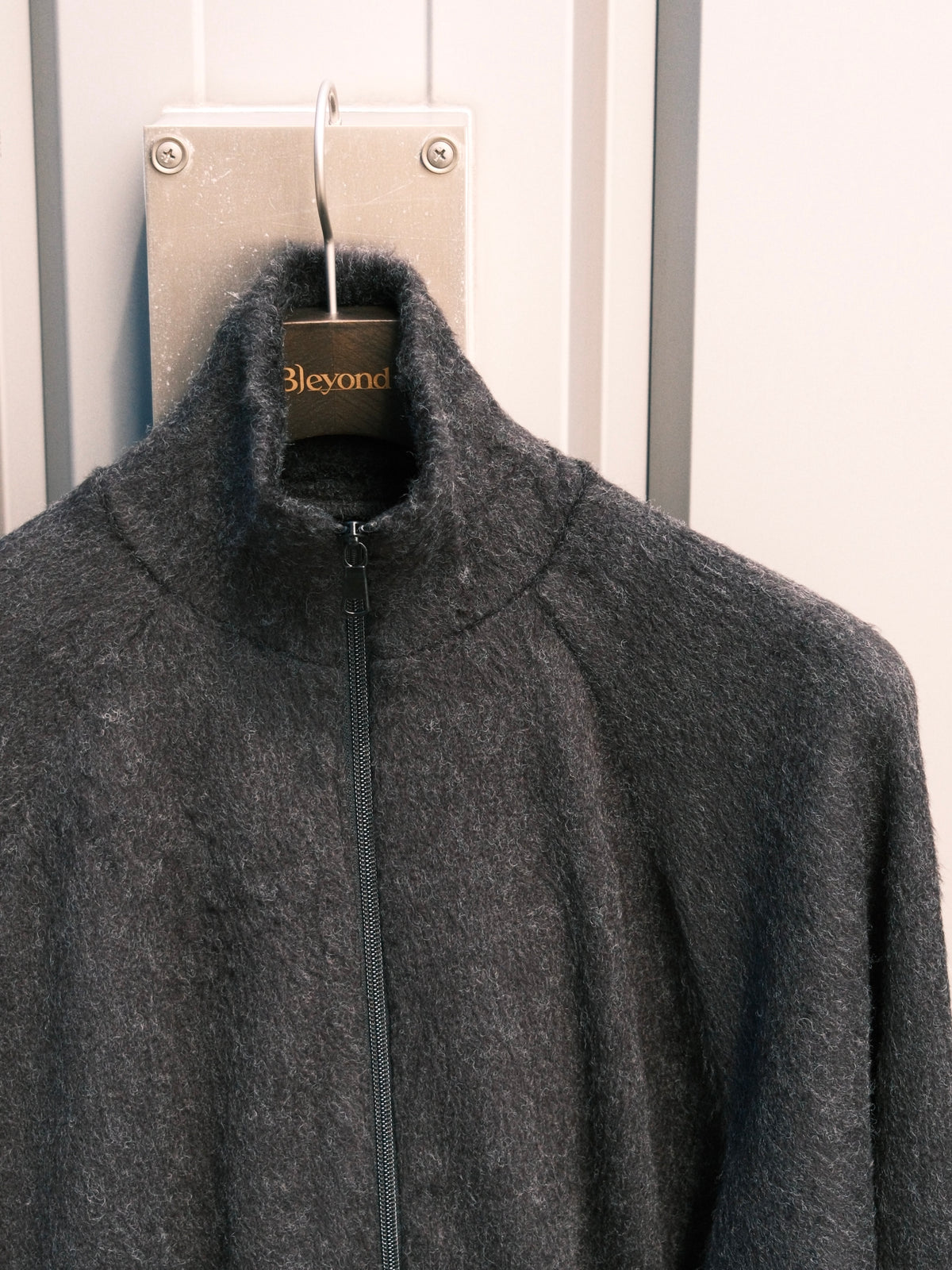 MINEDENIM : A.Wool Shaggy Track Jacket / CHARCOAL GRAY