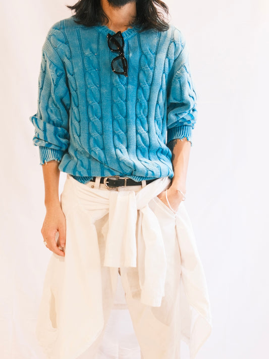 JOHN MASON SMITH/JANE SMITH: 5G COTTON TILDEN DAMAGE SWEATER