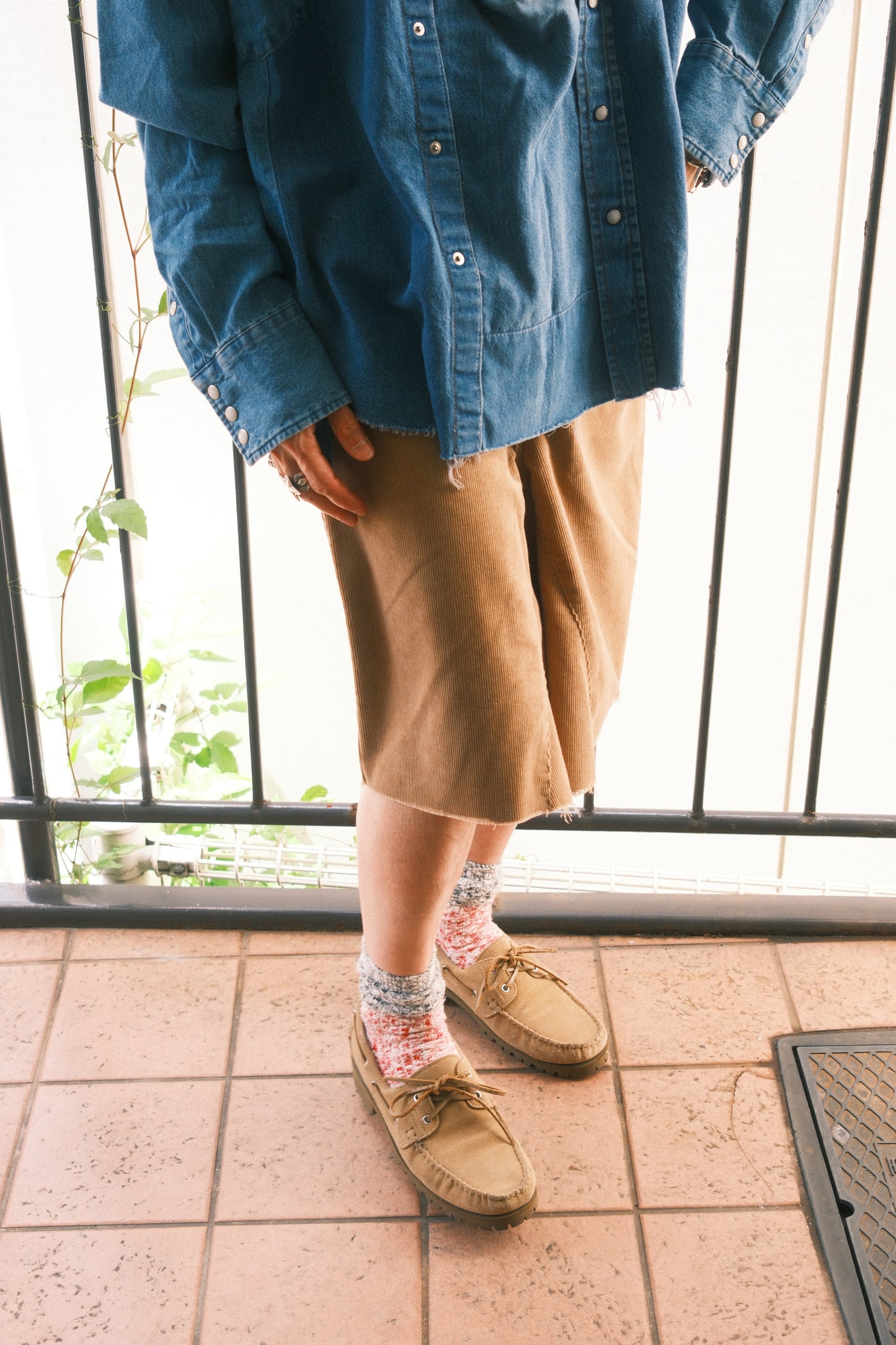 OLDPARK:BAGGY SHORTS (CORDUROY、Mサイズ)