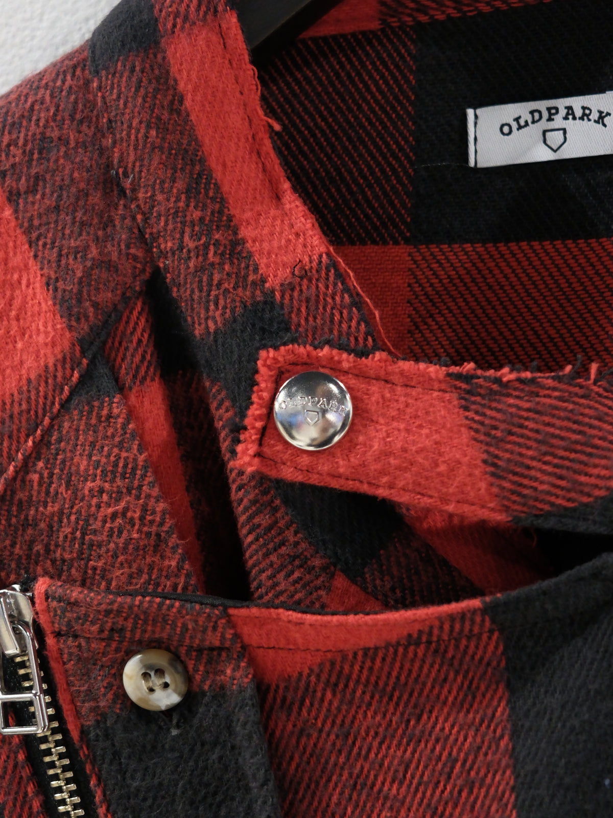 OLDPARK : RIDERS SHIRT -FLANNEL- / RED