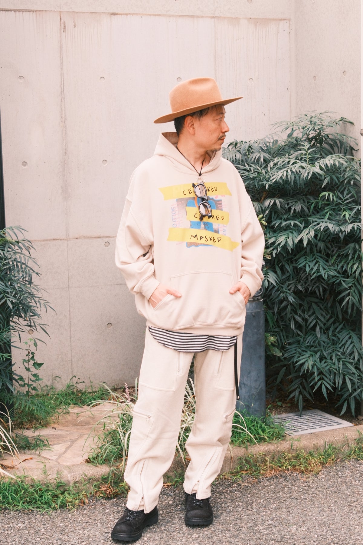 OLDPARK : TAPING SWEAT (Fサイズ)-PINK.F