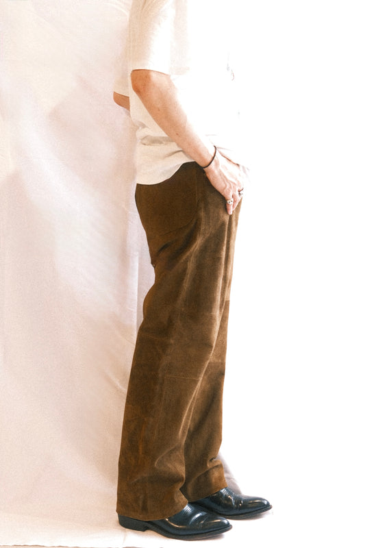 The Letters: WORKERS WIDE PANTS -HORSE SUEDE-