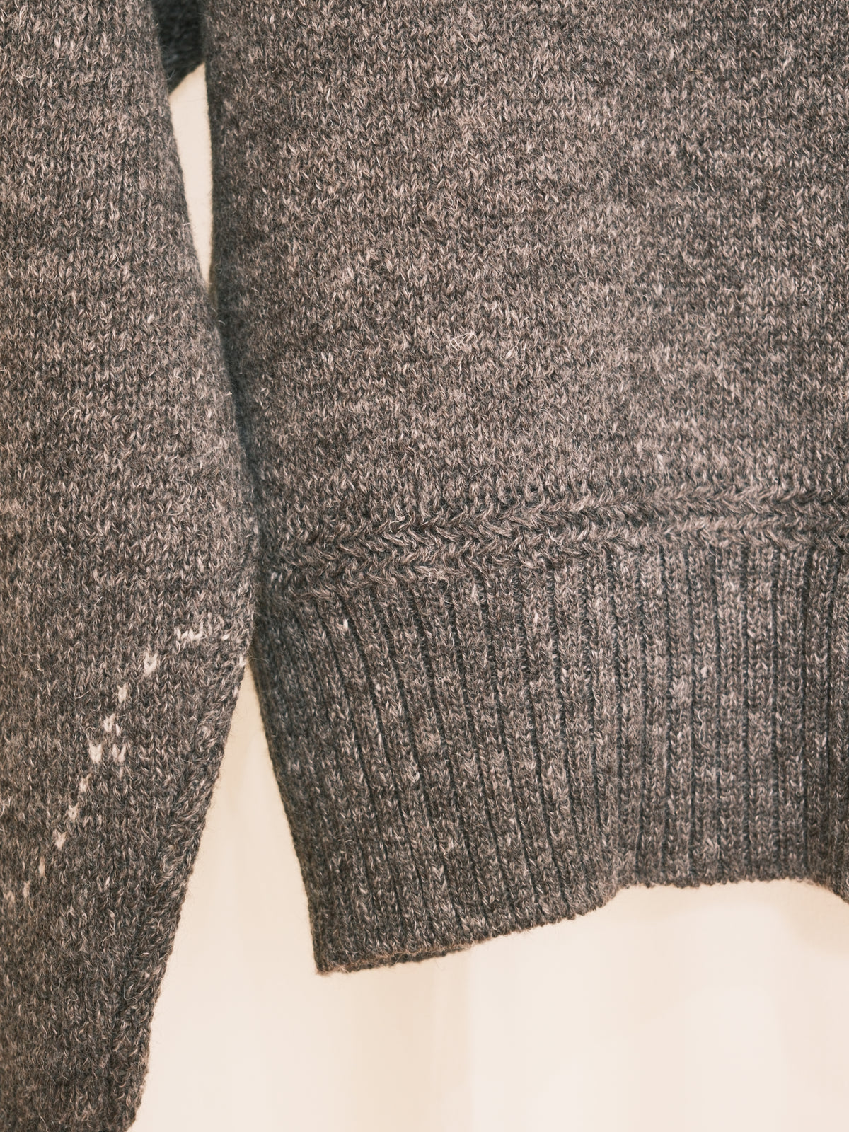 The Letters : 5G COW BOY TURTLENECK CARDIGAN -SHETLAND WOOL LINEN-