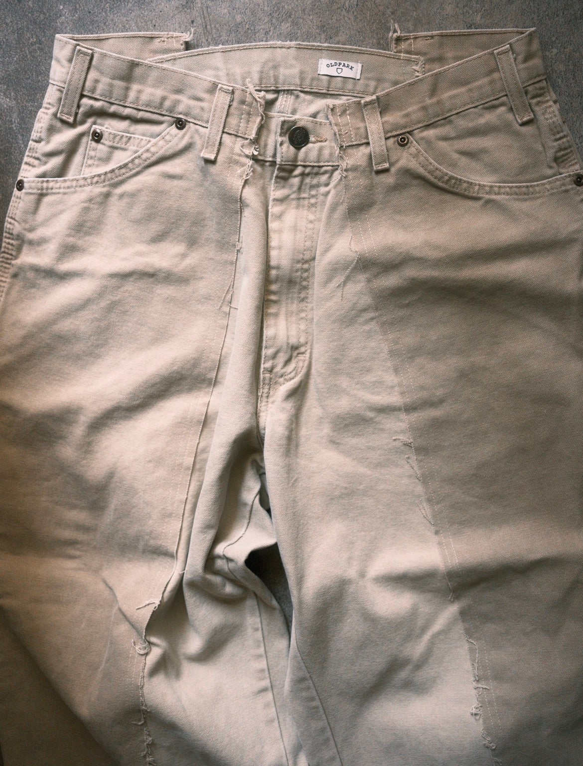 OLDPARK : BAGGY CARPENTER PANTS -DUCK- (BEIGE、Mサイズ)