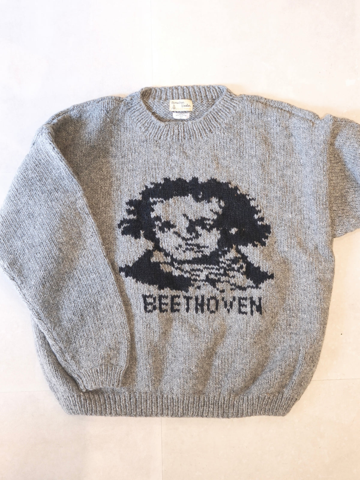OLDPARK : BEETHOVEN KNIT (x Mcmachon Woolen) / GRAY