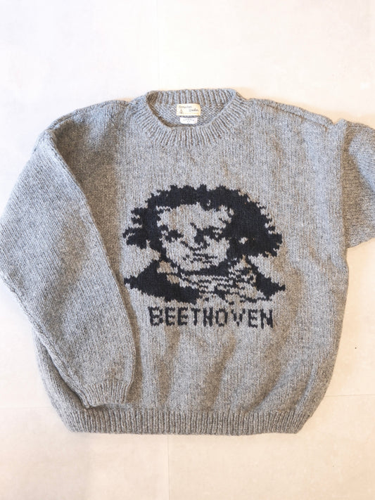 OLDPARK : BEETHOVEN KNIT (x Mcmachon Woolen) / GRAY