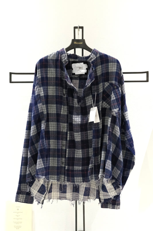 OLDPARK : SLEEVE FRONT SHIRT -1 (FLANNEL、Fサイズ)