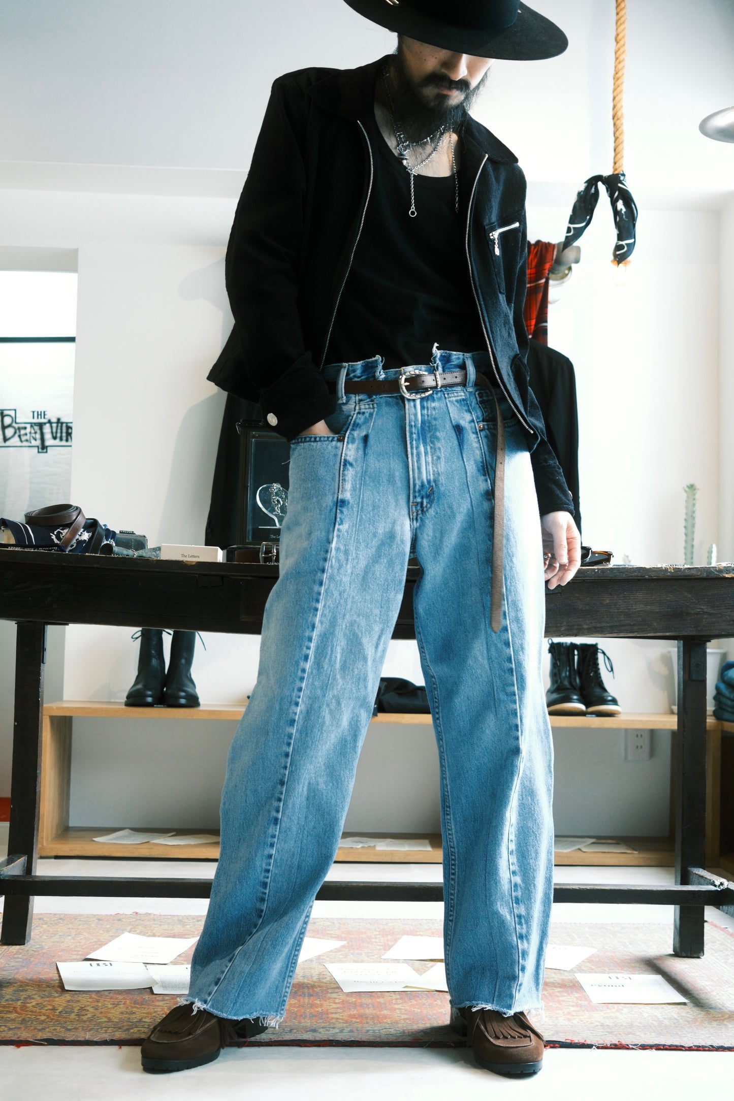OLDPARK : SWAPPED JEANS (BLUE、Sサイズ)