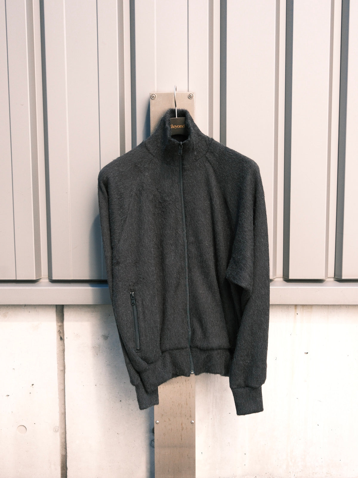 MINEDENIM : A.Wool Shaggy Track Jacket / CHARCOAL GRAY