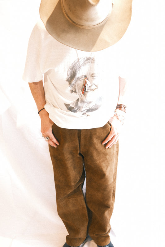 The Letters: WORKERS WIDE PANTS -HORSE SUEDE-