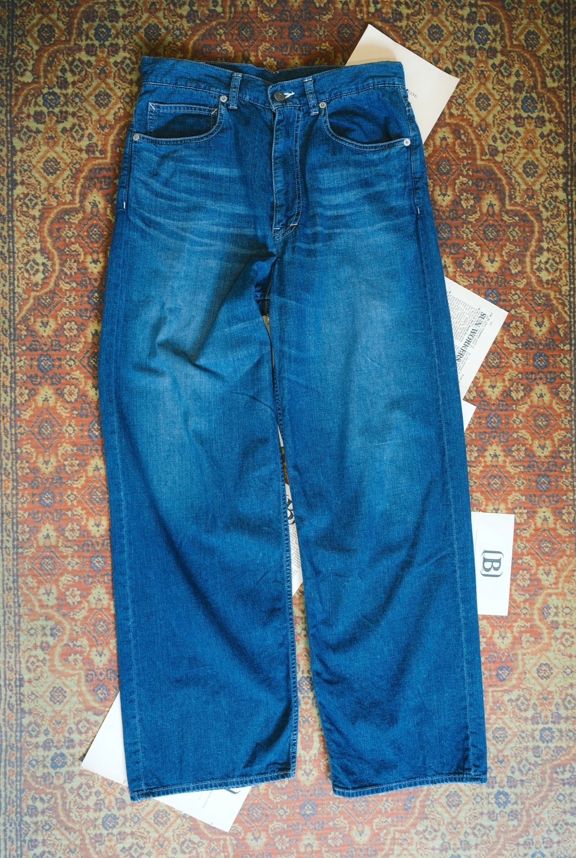 The Letters: 5 POCKET PANTS -USED WASHED DENIM-