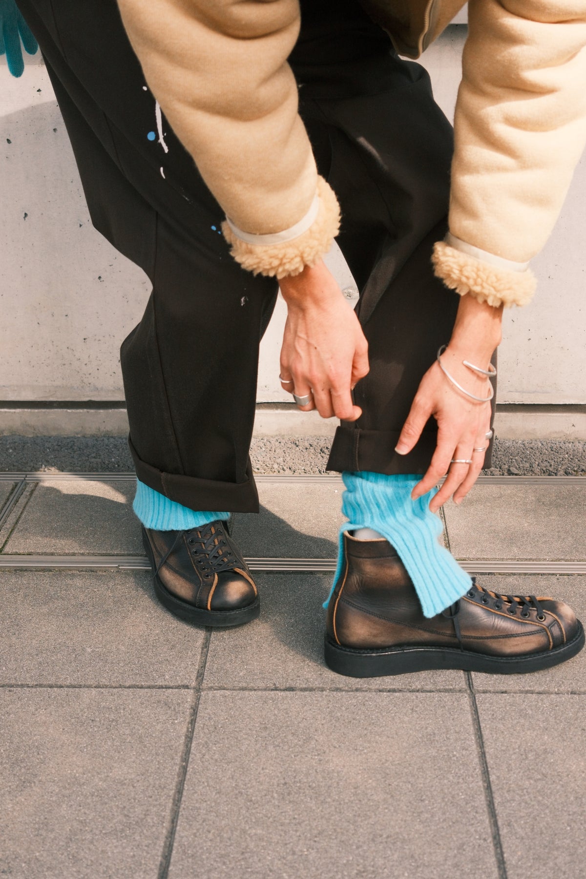 JOHN MASON SMITH / JANE SMITH : 5G LEG WARMER LONG / TURQUOIS