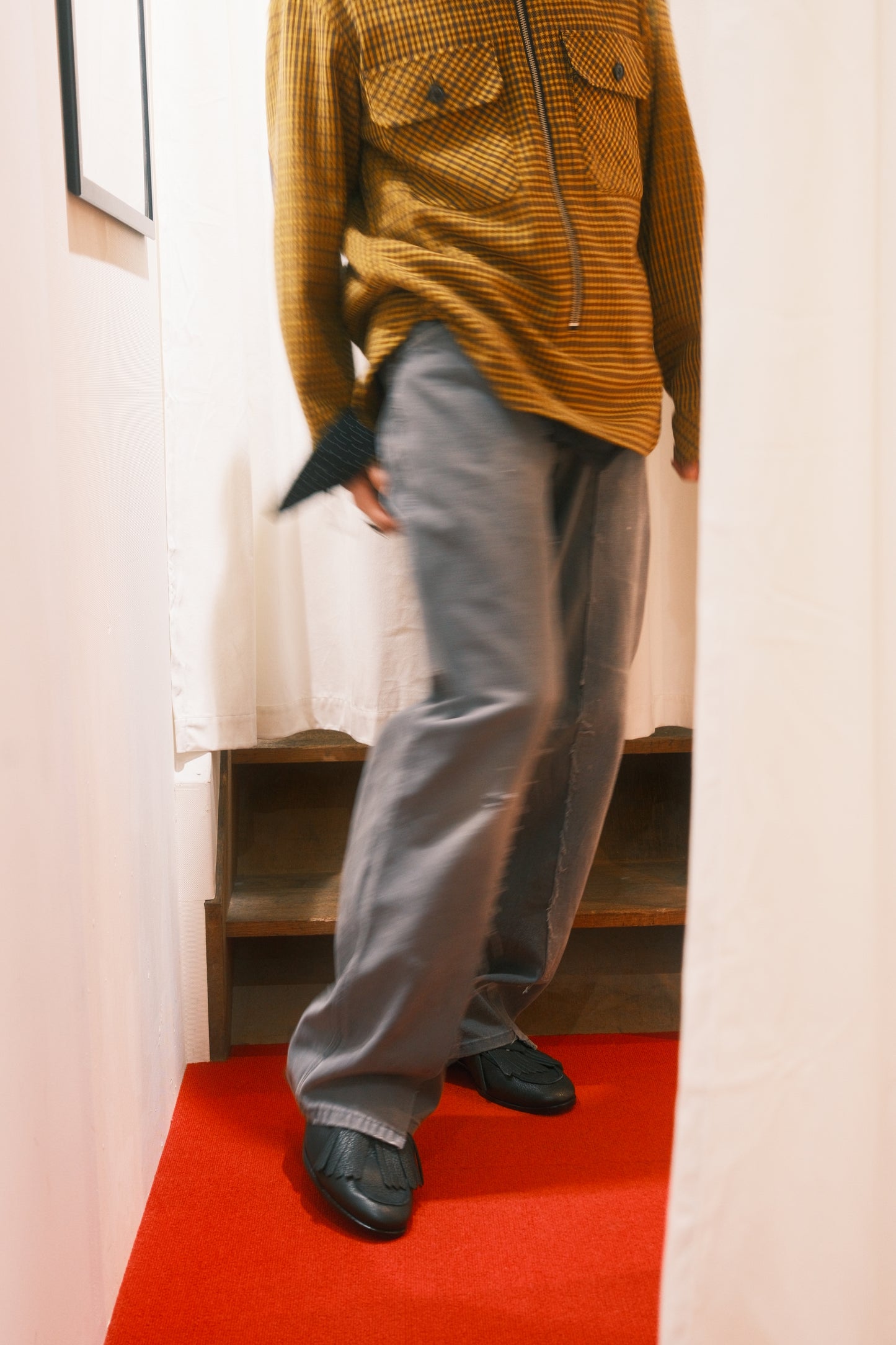 OLDPARK : BAGGY CARPENTER PANTS -DUCK- (GRAY、Sサイズ)