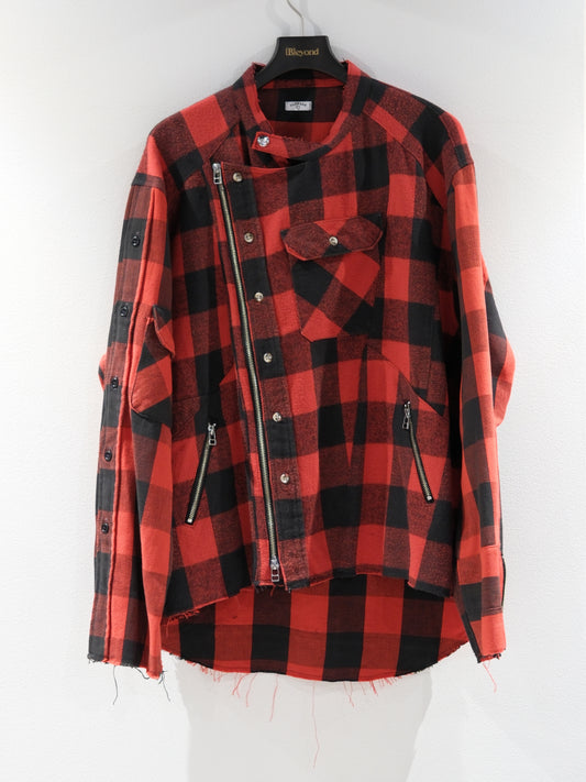 OLDPARK : RIDERS SHIRT -FLANNEL- / RED