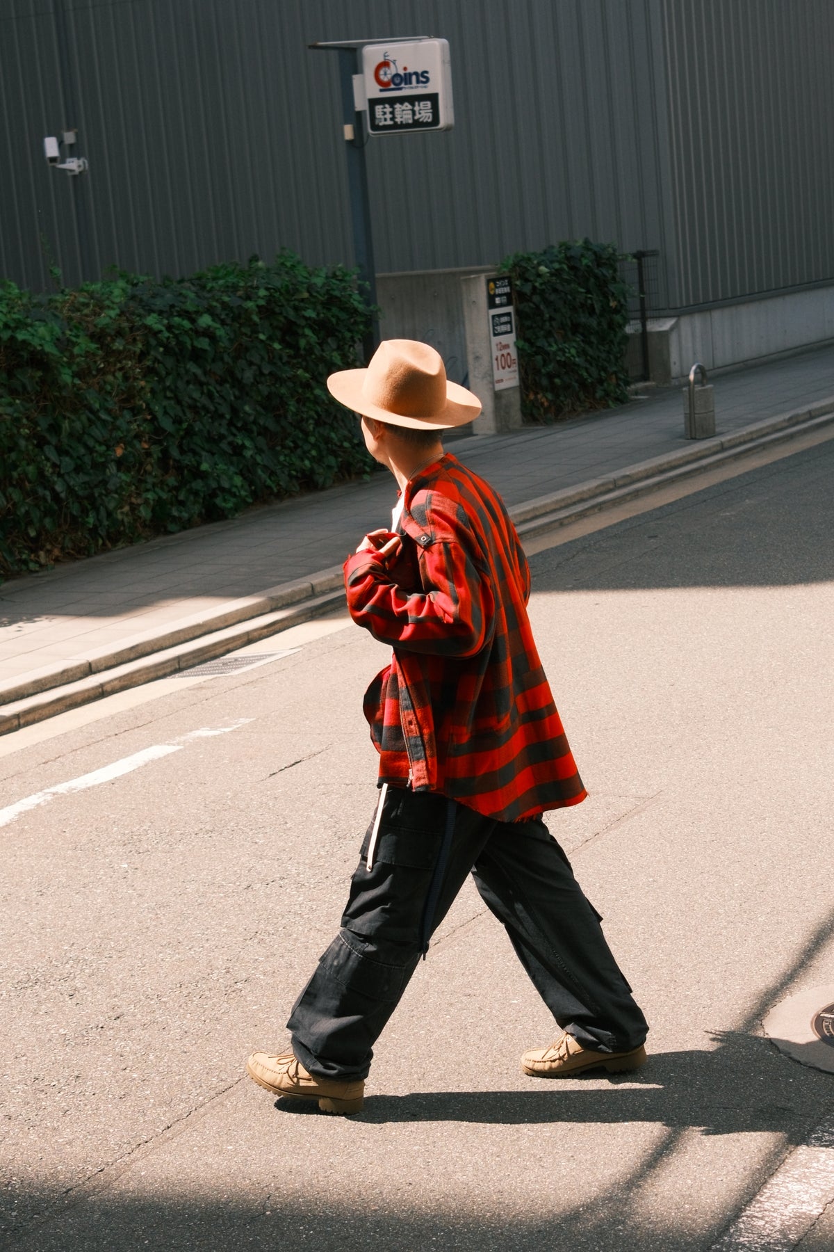 OLDPARK : RIDERS SHIRT -FLANNEL- / RED
