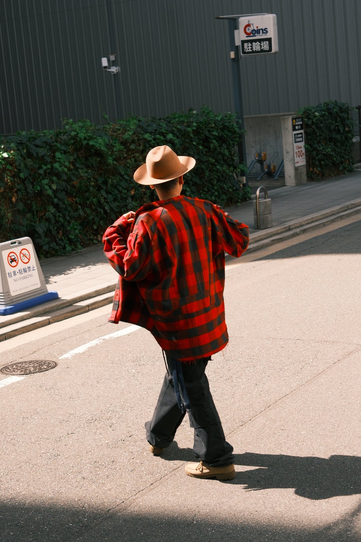 OLDPARK : RIDERS SHIRT -FLANNEL- / RED