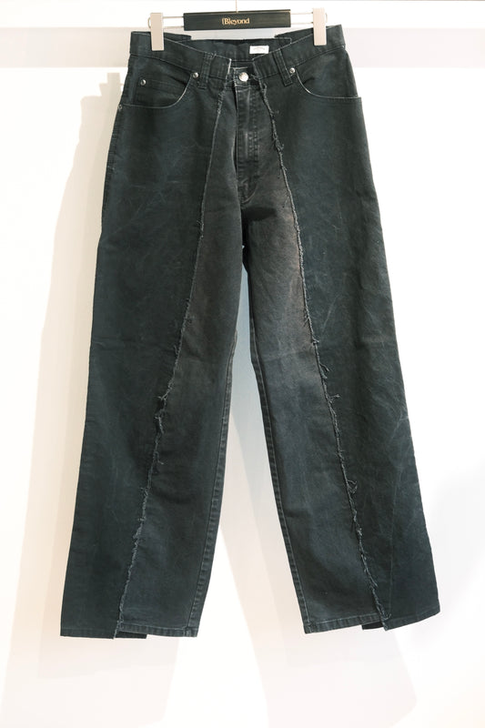 OLDPARK : BAGGY CARPENTER PANTS -DUCK- (BLACK、Sサイズ)