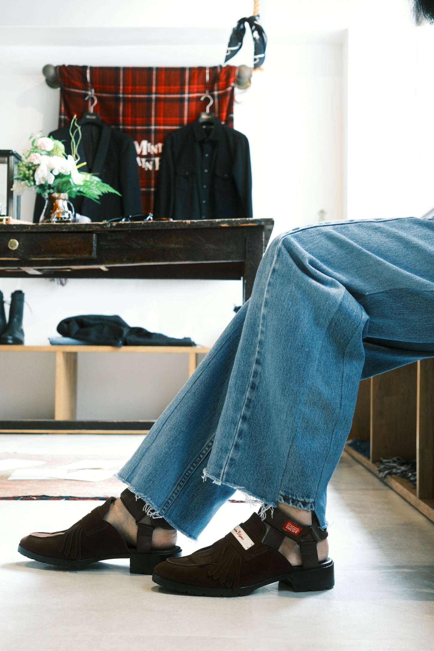 OLDPARK : SWAPPED JEANS (BLUE、Sサイズ)