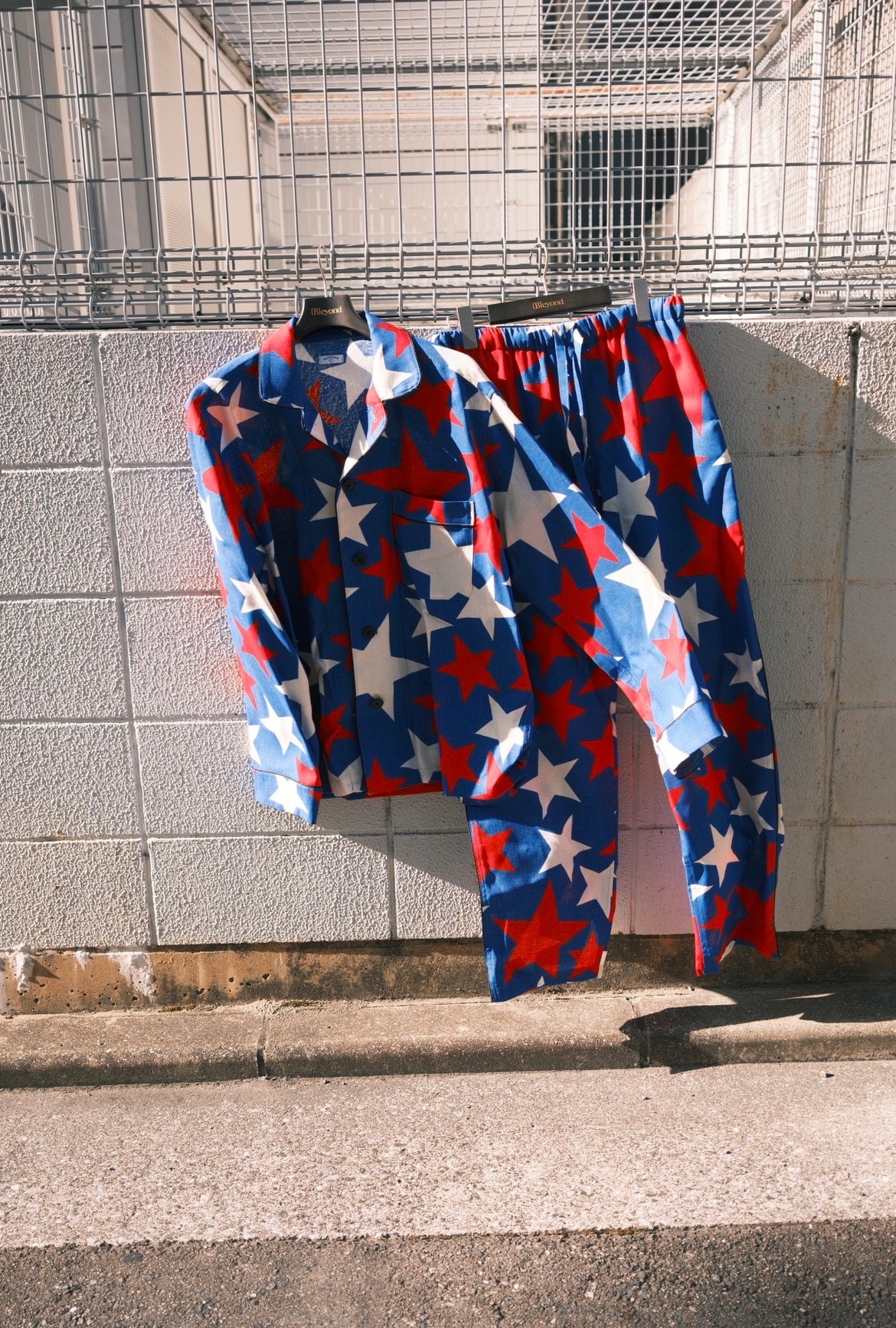 OLDPARK : PAJAMA SHIRT -SHEET- "Star" / Mサイズ