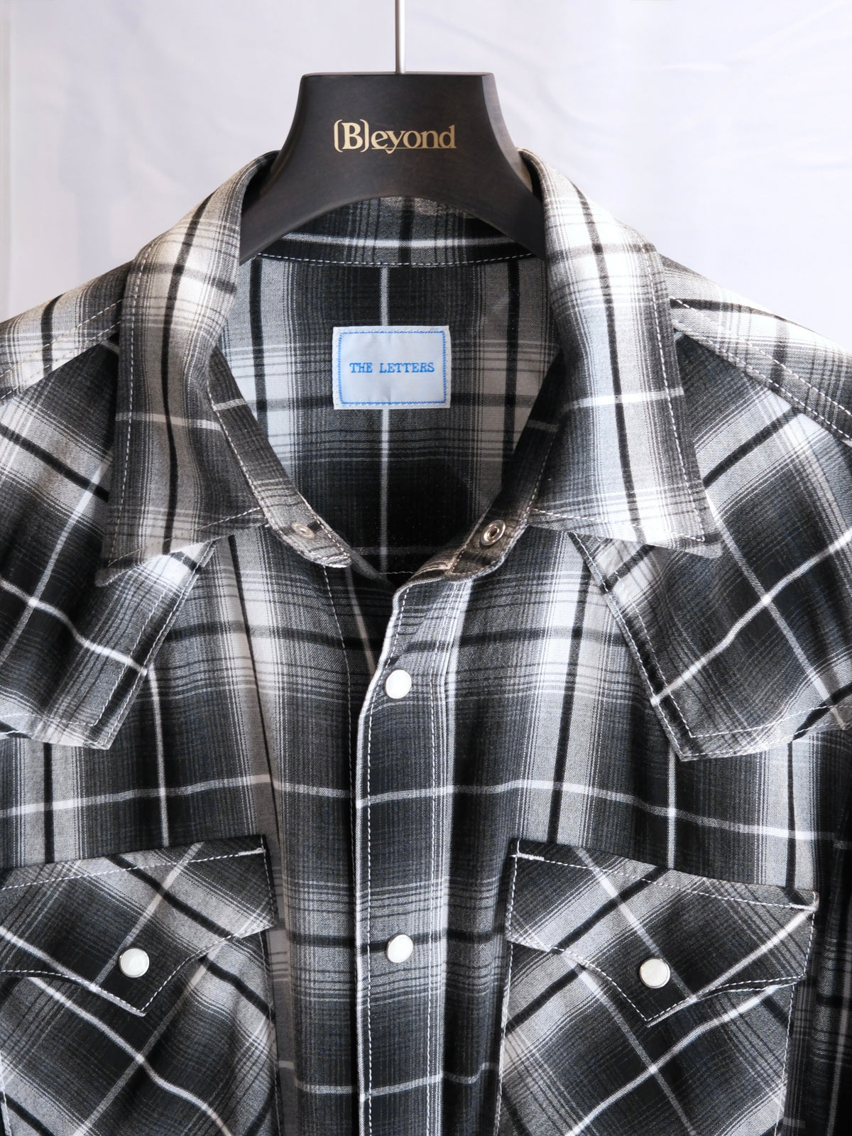 The Letters : WESTERN SHIRT -OMBRE CHECK RAYON-