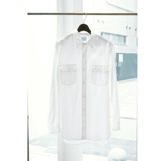 The Letters : WORKERS SHIRT - COTTON DOBBY HERRINGBONE -