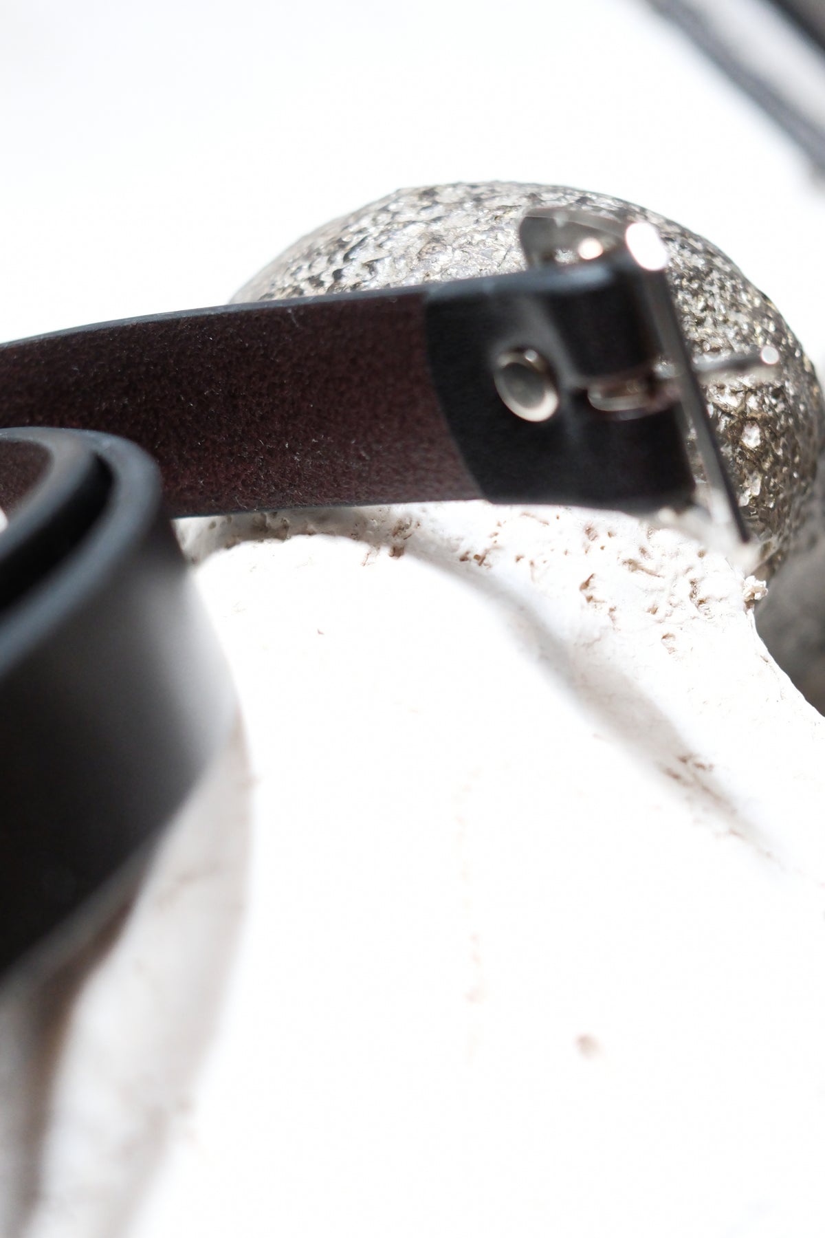 The Letters : GARRISON EMBROIDERY LONG BELT -COW HIDE- / BLACK