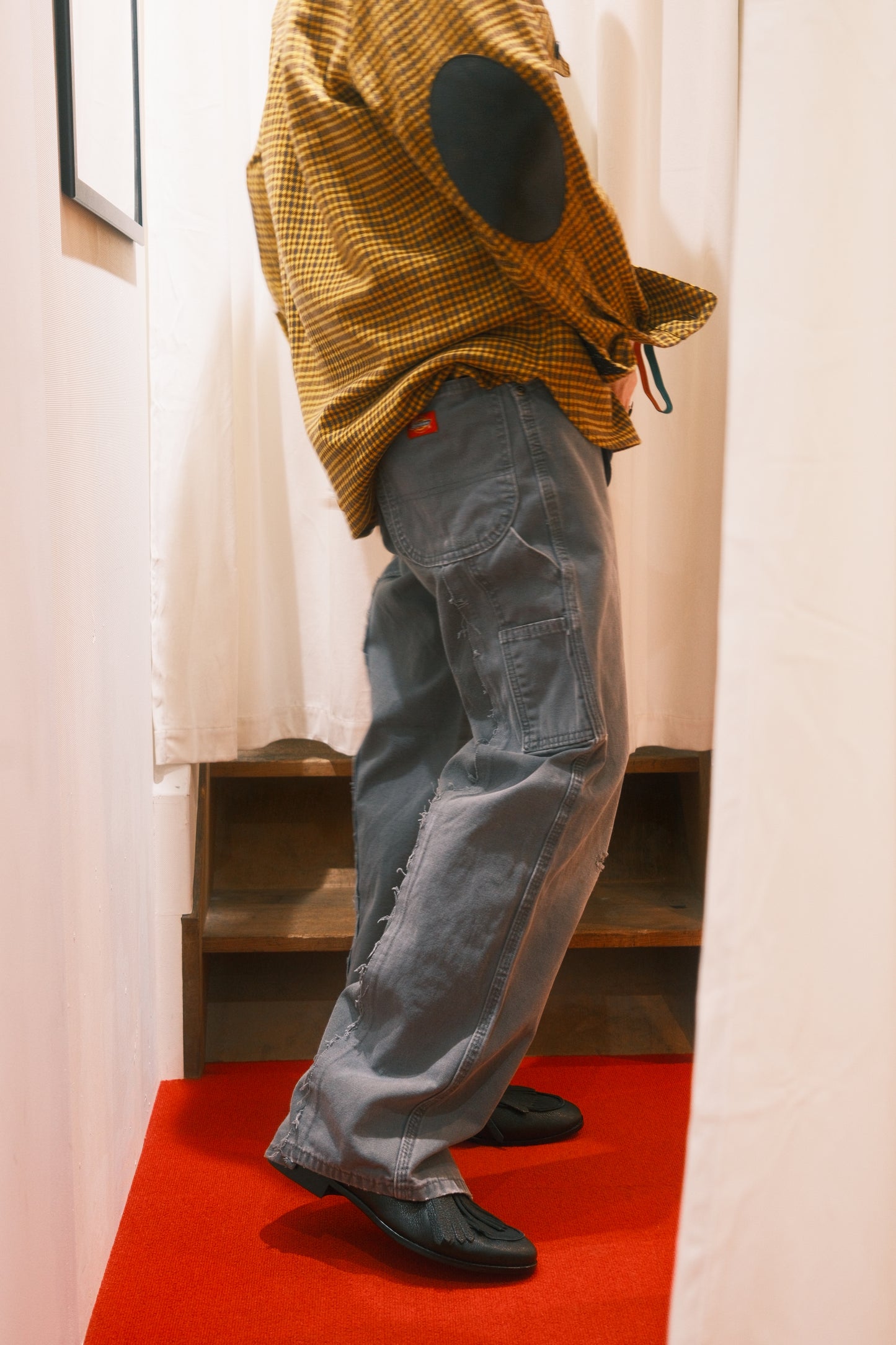 OLDPARK : BAGGY CARPENTER PANTS -DUCK- (GRAY、Sサイズ)