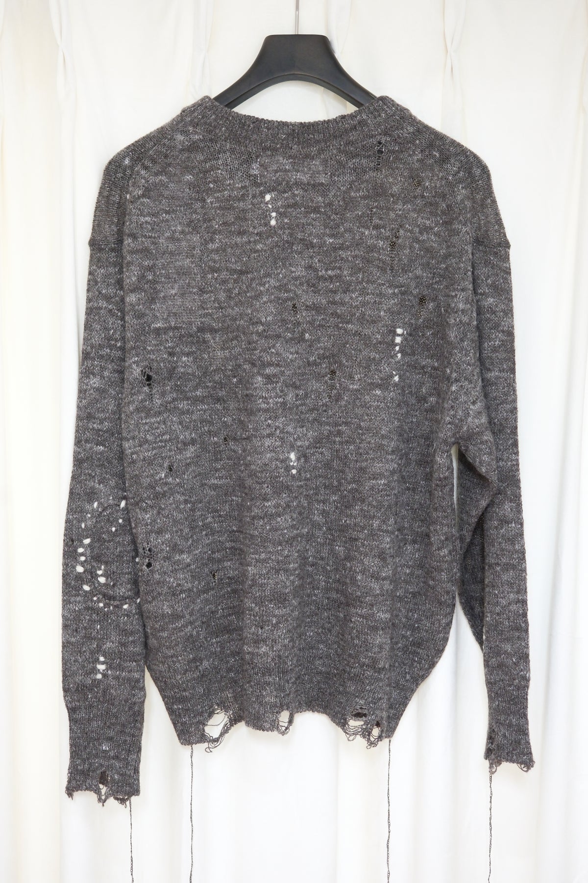 JOHN MASON SMITH / JANE SMITH : 5G WOOL LINEN DAMAGE SWEATER