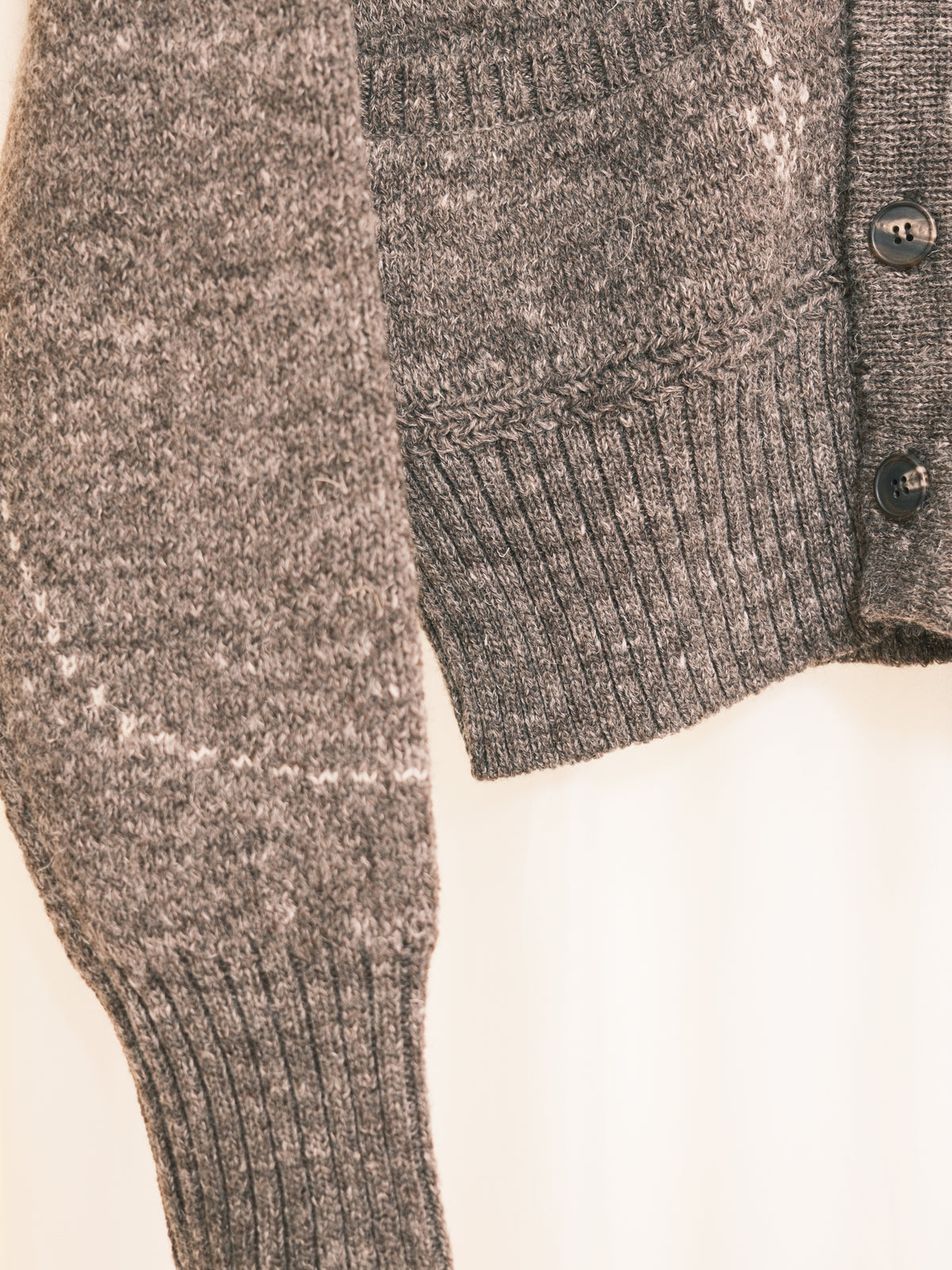 The Letters : 5G COW BOY TURTLENECK CARDIGAN -SHETLAND WOOL LINEN-