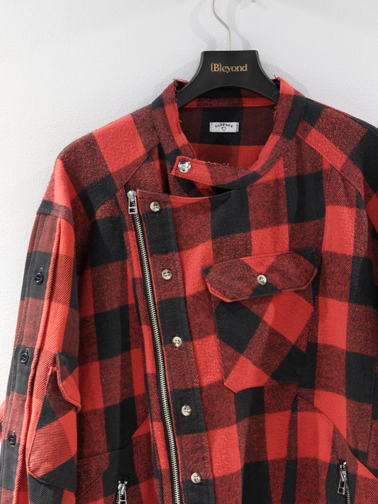 OLDPARK : RIDERS SHIRT -FLANNEL- / RED