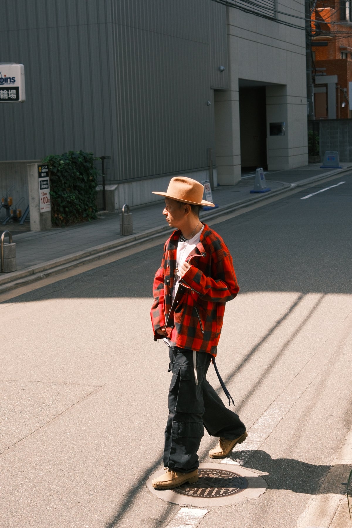 OLDPARK : RIDERS SHIRT -FLANNEL- / RED