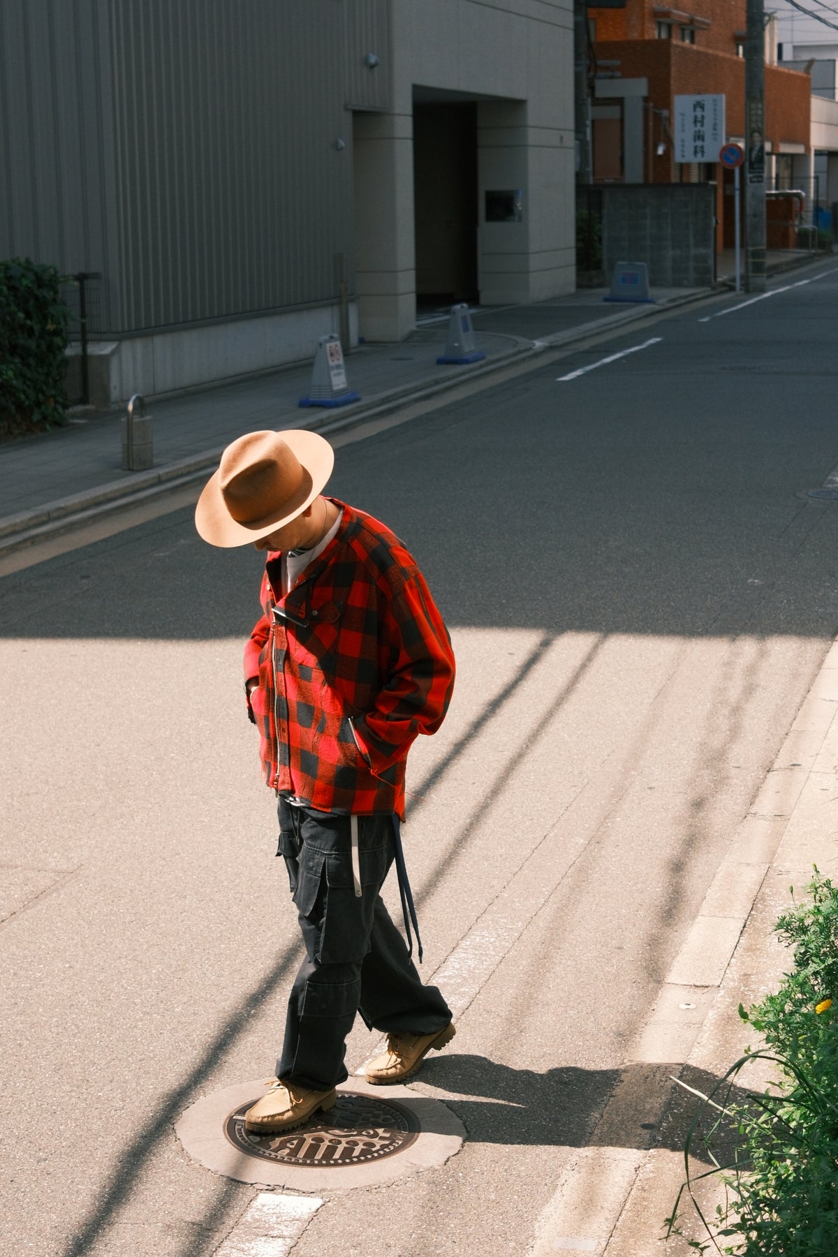 OLDPARK : RIDERS SHIRT -FLANNEL- / RED