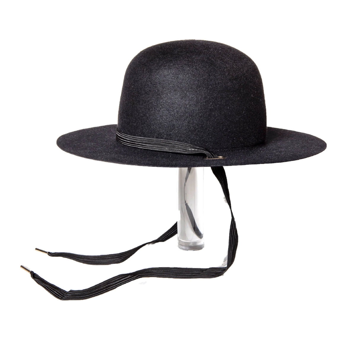 The Letters:WIDE BRIM OPEN CROWN CHOKER HAT -RABBIT FUR-