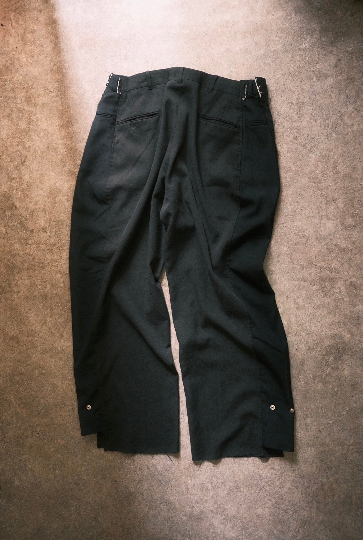 OLDPARK : ZIP BAGGY PANTS -SLACKS- (BLACK、XLサイズ)