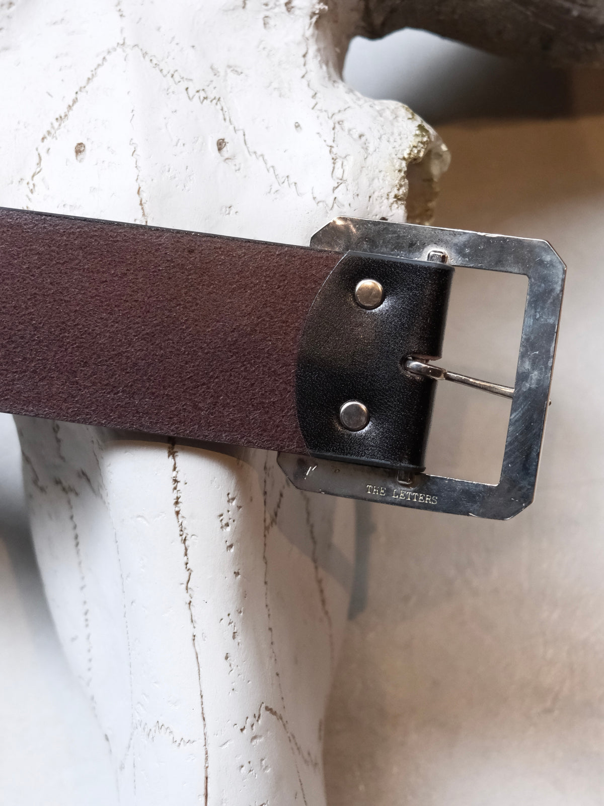 The Letters : GARRISON EMBROIDERY BELT -COW HIDE- / BLACK