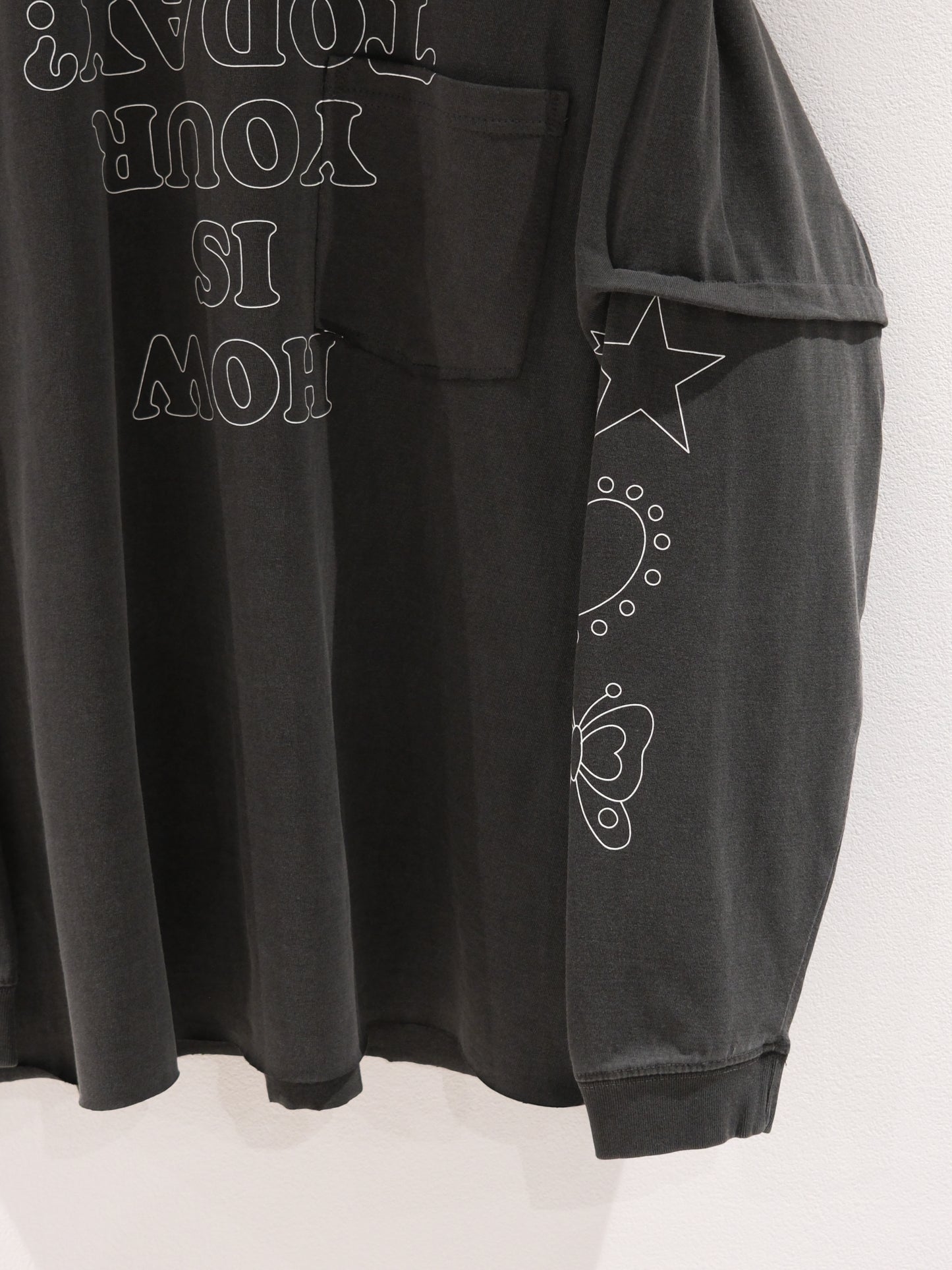 TODAY edition : TROMPE L'OEIL L/S tee (charcoal)