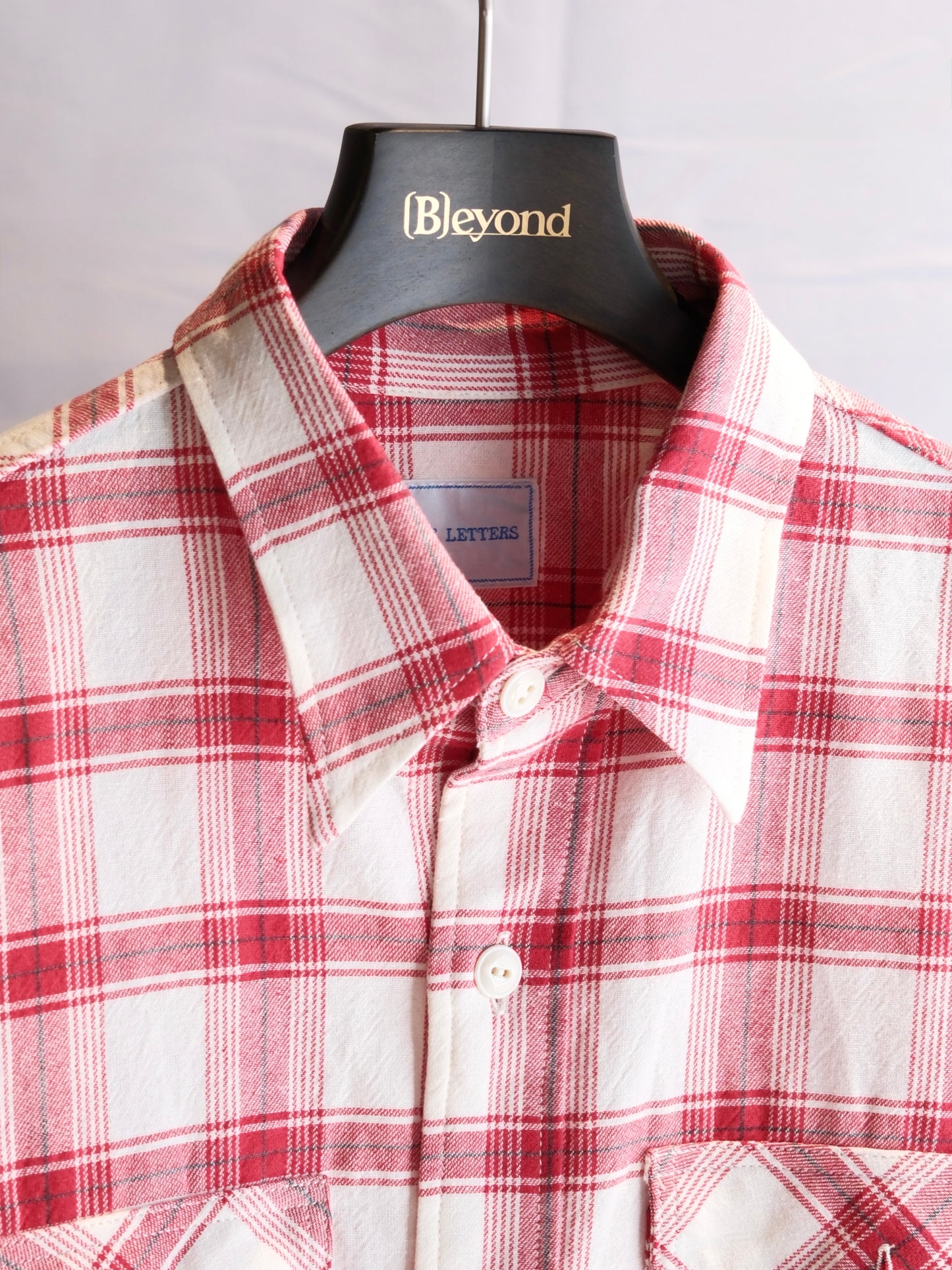 The Letters : WORKERS SHIRT -CHECK OPEN END YARN COTTON- / RED