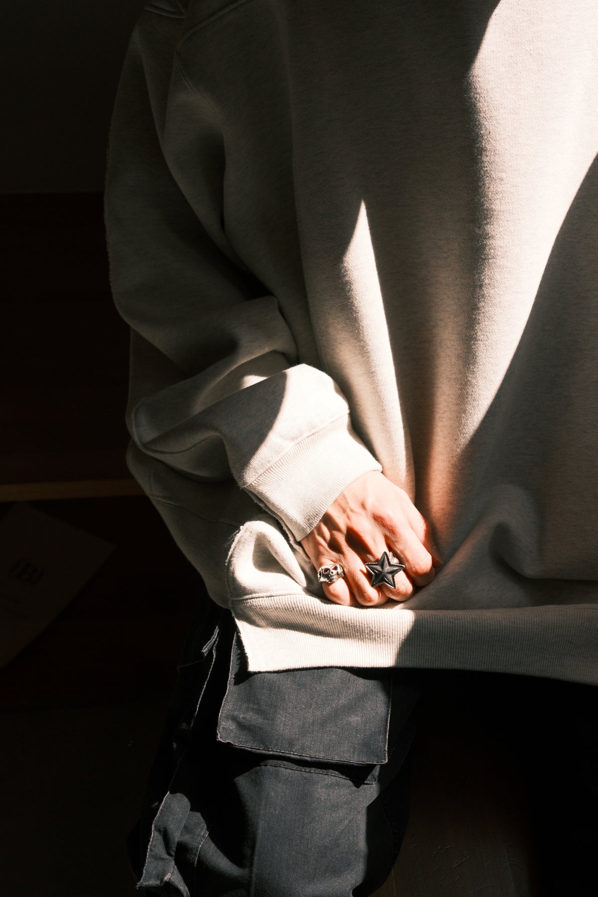 OLDPARK : COLLAB CREW SWEAT (x Healthknit) / GRAY
