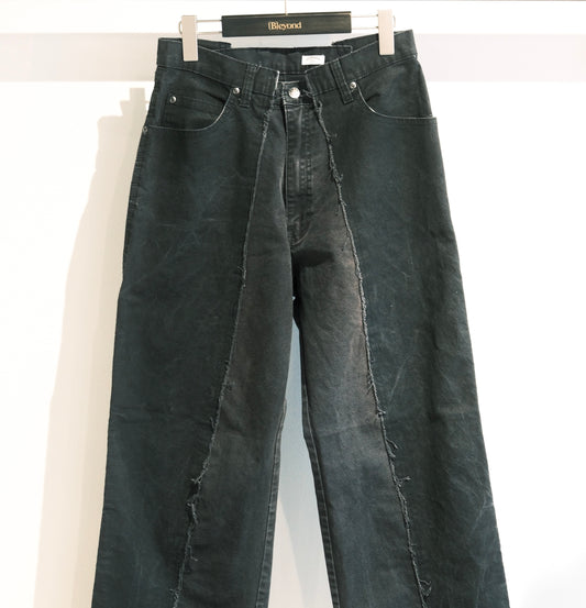 OLDPARK : BAGGY CARPENTER PANTS -DUCK- (BLACK、Sサイズ)