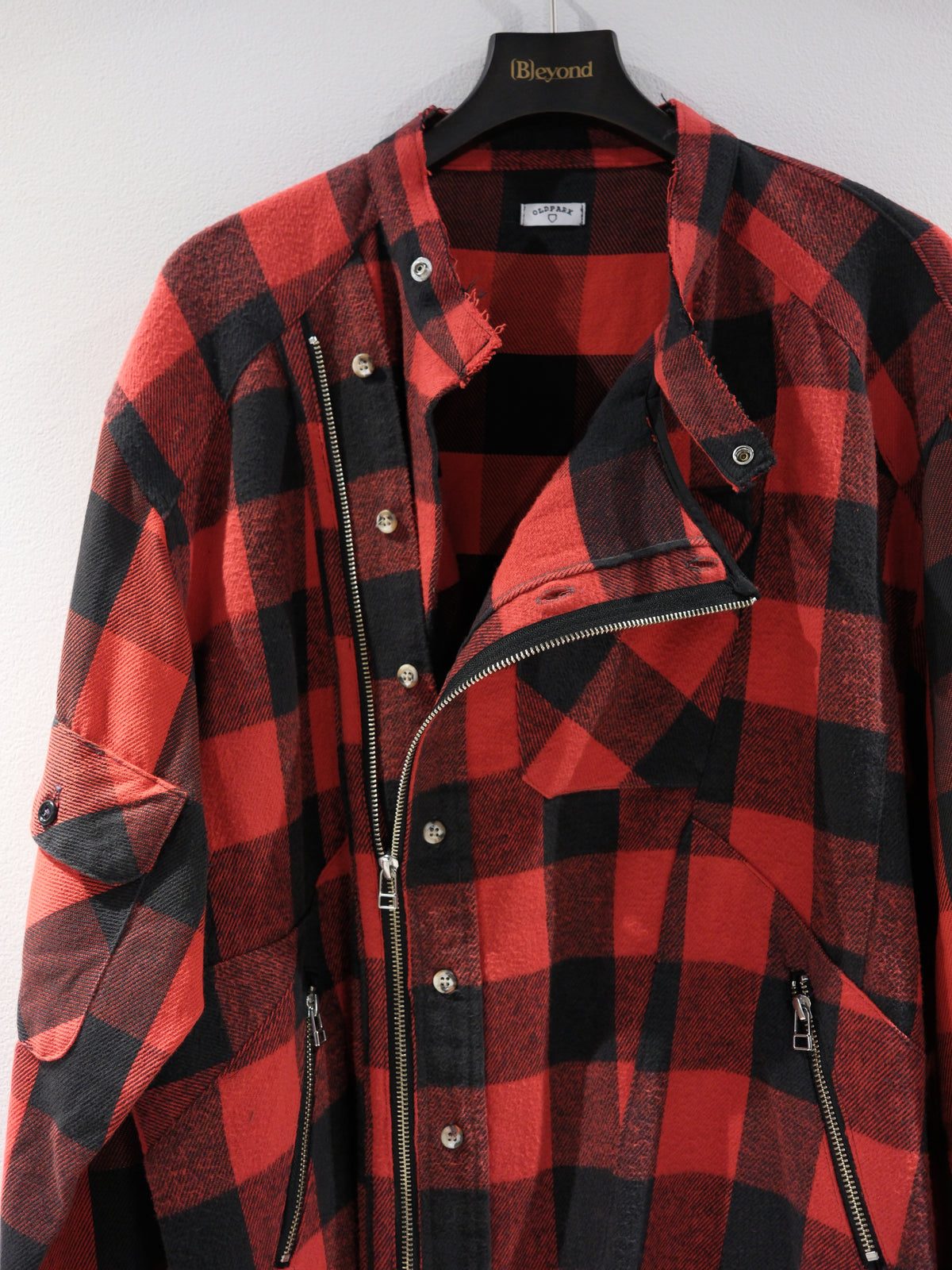 OLDPARK : RIDERS SHIRT -FLANNEL- / RED