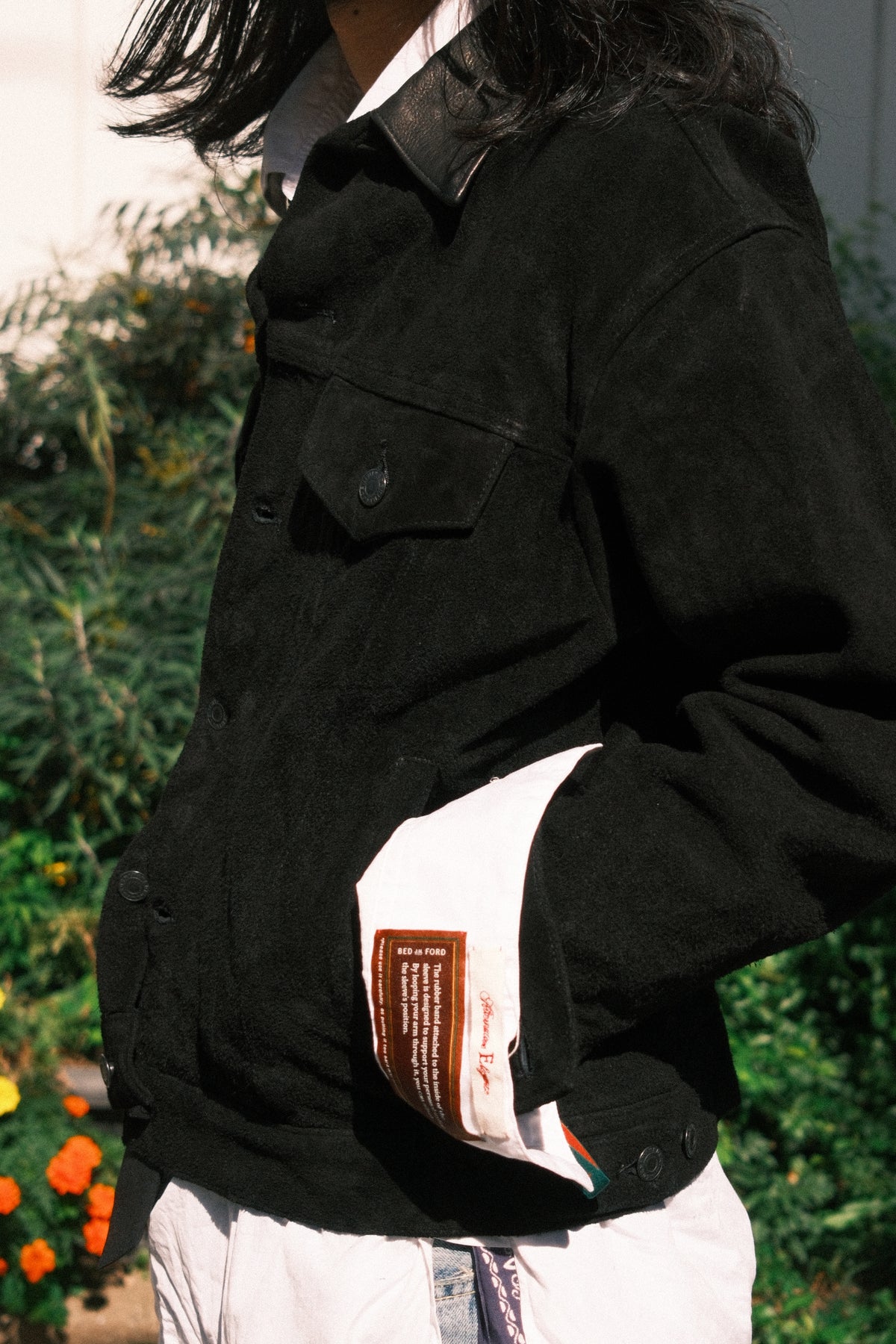 MINEDENIM : Washed Leather Trucker Jacket