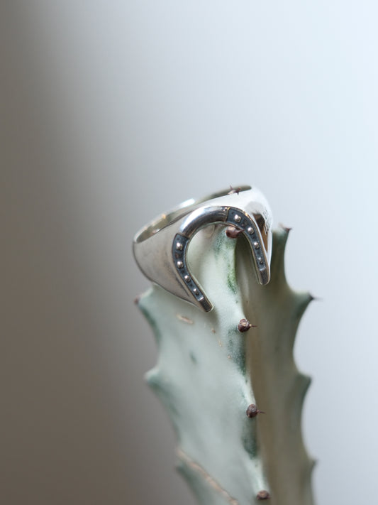 The Letters : HORSESHOE SIGNET RING