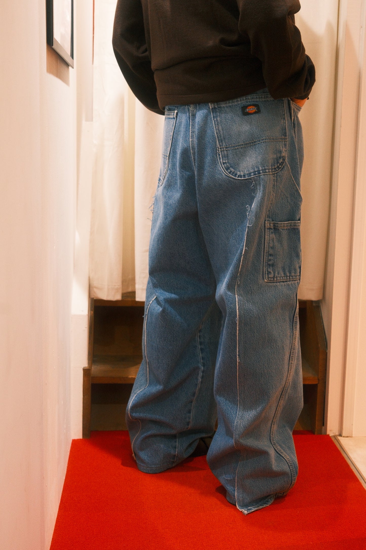 OLDPARK : BAGGY CARPENTER PANTS -DENIM- (BLUE、Lサイズ)-1