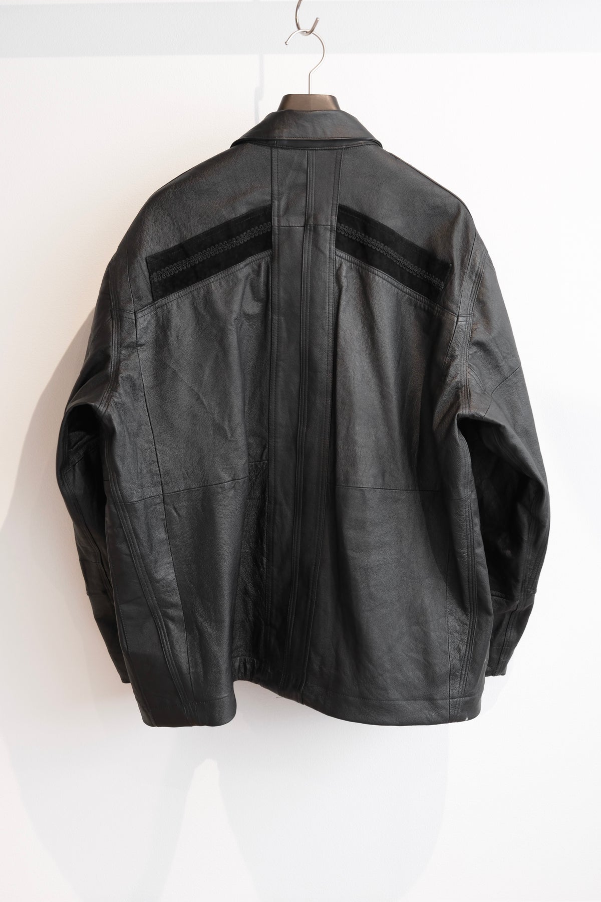 OLDPARK : LEATHER CHORE COAT (BLACK、XLサイズ)
