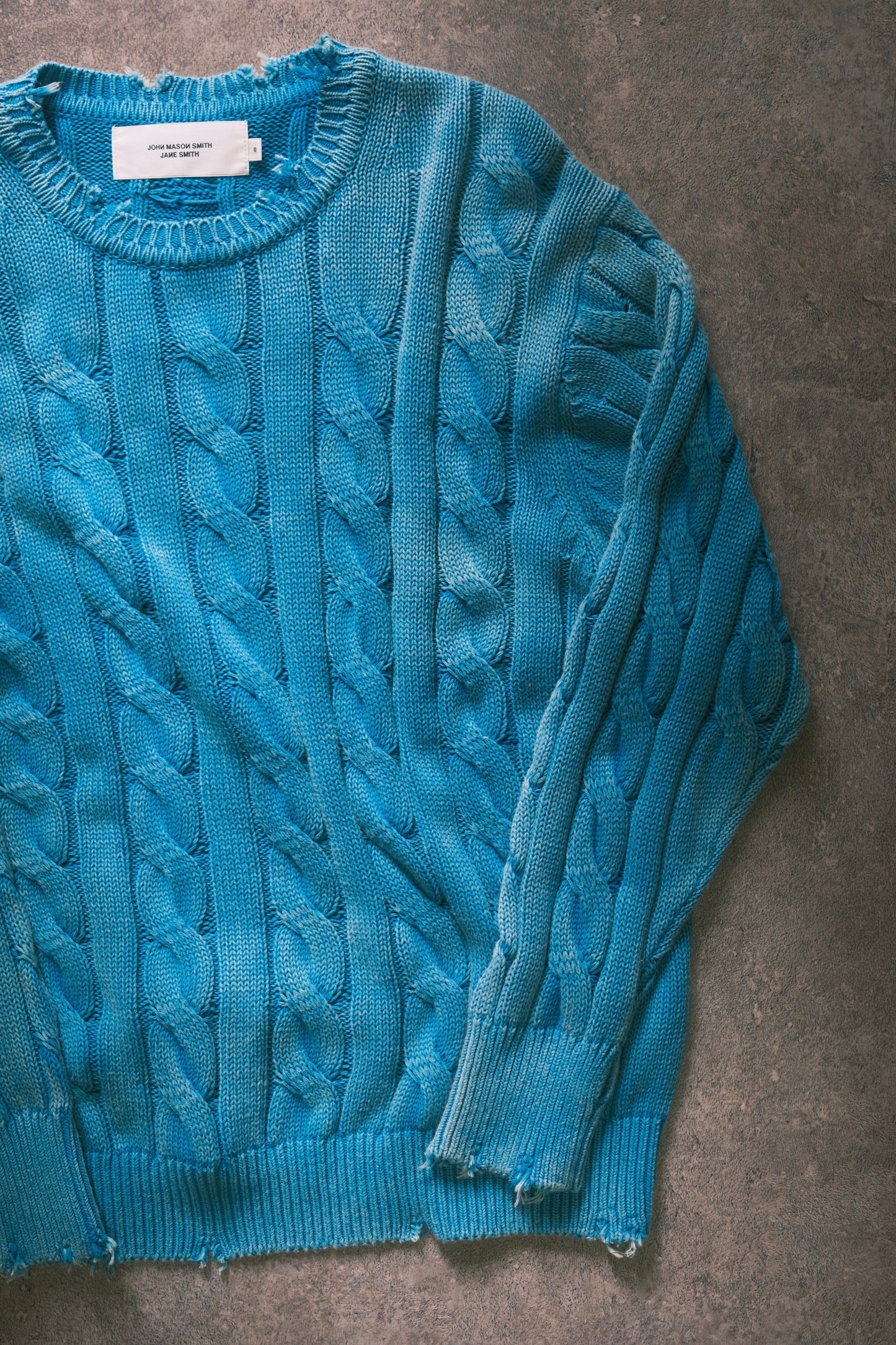JOHN MASON SMITH/JANE SMITH: 5G COTTON TILDEN DAMAGE SWEATER