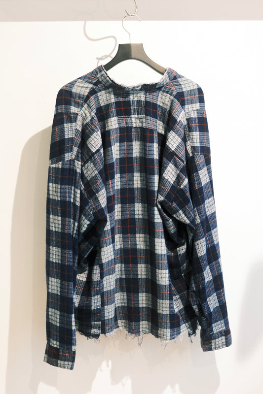 OLDPARK : SLEEVE FRONT SHIRT -1 (FLANNEL、Fサイズ)