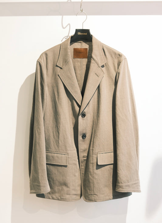 The Letters : WORKERS BLAZER - HARD TWIST YARN LINEN WOOL -