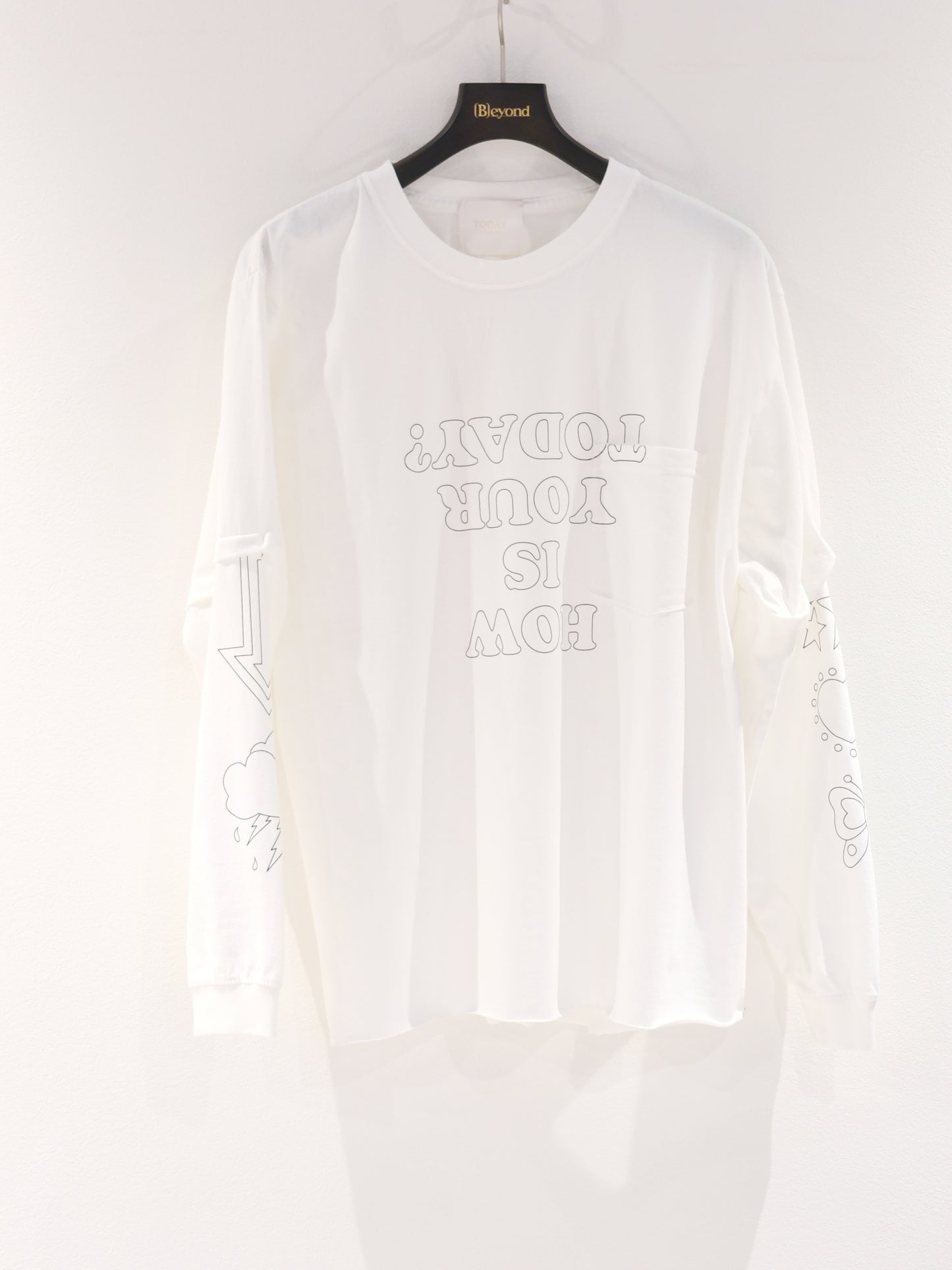 TODAY edition : TROMPE L'OEIL L/S tee (white)