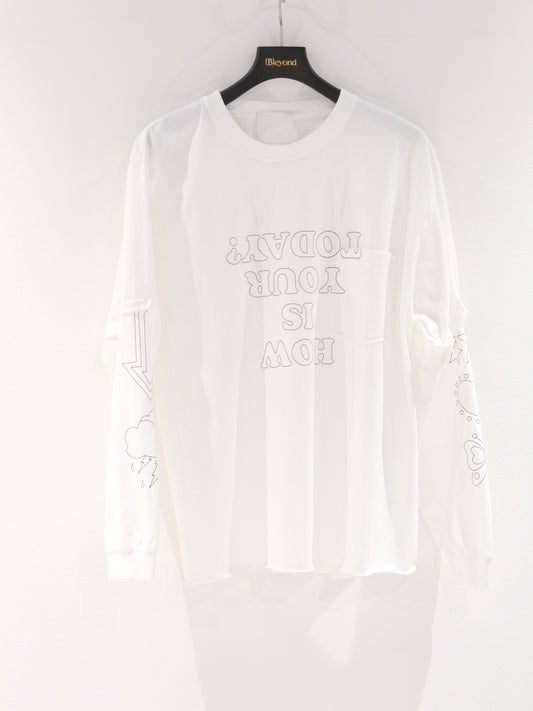 TODAY edition : TROMPE L'OEIL L/S tee (white)